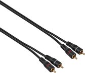 Tulp kabel - Analoog - Dubbel afgeschermd - 2 meter - Zwart - Allteq