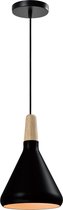 QUVIO Hanglamp Scandinavisch - Lampen - Plafondlamp - Verlichting - Verlichting plafondlampen - Keukenverlichting - Lamp - E27 Fitting - Met 1 lichtpunt - Voor binnen - Hout - Aluminium - Met