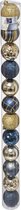 Kerstballenset 12 stuks - 6 cm - Goud/Blauw - collectie 2022