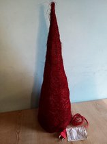 Kegel - rood - kerst - 60 cm