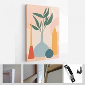 Abstract stilleven in pastelkleuren. Collectie hedendaagse kunst - Modern Art Canvas - Verticaal - 1723908694