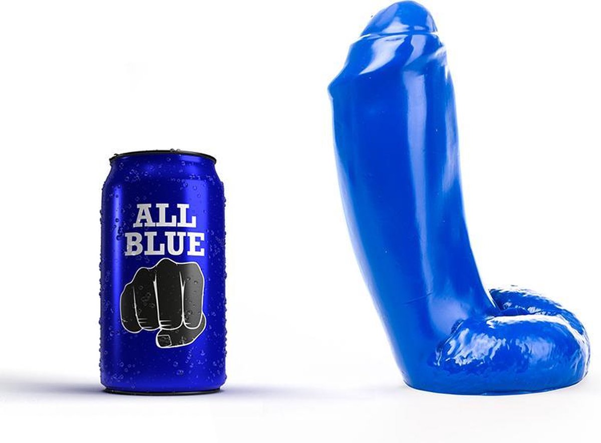 Goedkoopste All Blue Dildo 18 x 5.5 cm - blauw