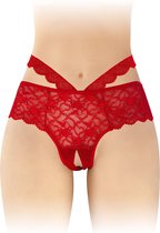 Fashion Secret Marie - Erotische Slip - Open Kruis - Rood - One Size