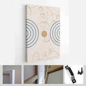 Halverwege de eeuw modern design. Een trendy set van abstracte handgeschilderde illustraties voor wanddecoratie, Social Media Banner, Brochure Cover Design - Modern Art Canvas - ve