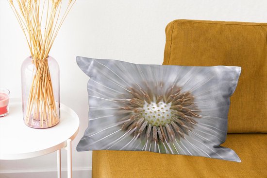 Sierkussen Graines de pissenlit pour usage intérieur - Il manque quelques graines de pissenlit - 50x30 cm - Coussin intérieur rectangulaire en coton