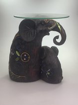 Olifant met glas plateau