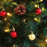 Huis en Tuin Depot Kunstkerstboom Met Kerstballen En Led'S 210 Cm Groen