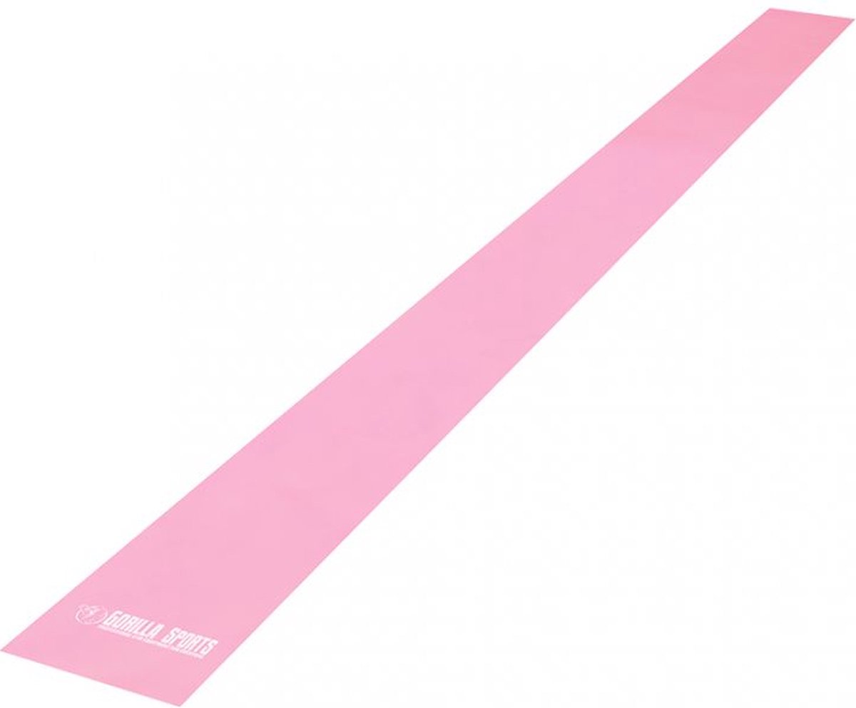 Gorilla Sports Fitnessband - Latex - 200 cm - Roze
