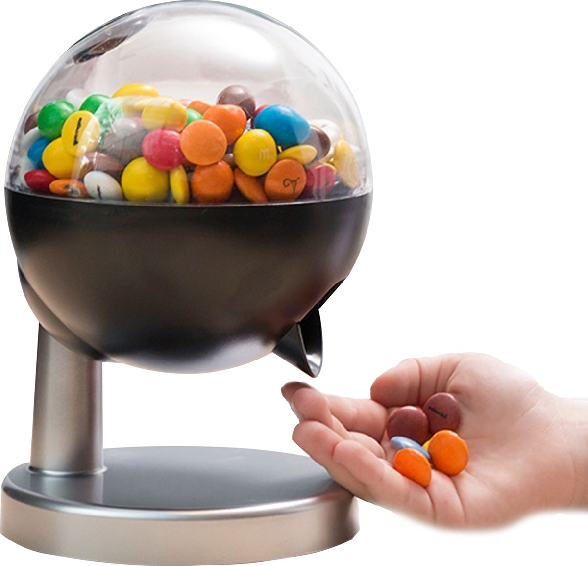 Distributeur de bonbons en aluminium – Machine à bonbons avec fonctionnement sans pièces – Dimensions 23 x 11,5 x 12,5 cm – Balvi