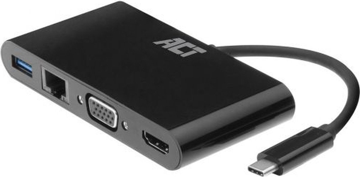 ACT USB-C Multi Dock - HDMI - VGA - 4K - Ethernet - USB-A AC7330