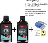 Valma A25S Tyre black 250ml 2 stuks +  Knijpkat/Zaklamp