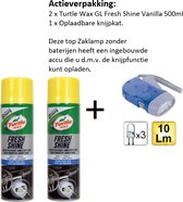 Turtle Wax - TW 52867 GL Fresh Sh. Vanilla 500ml - 2 Stuks - + Zaklamp/Knijpkat