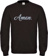 Kerst sweater zwart - Amen - soBAD. | Kersttrui soBAD. | kerstsweaters volwassenen | kerst hoodie volwassenen | Kerst outfit | Foute kerst truien