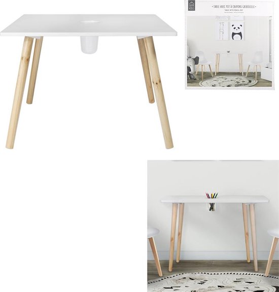 Kindertafel - Bouwtafel - Kindertafel met Potloten pot - Knutseltafel - Tekentafel