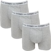UOMO 3-Pack heren boxershorts Grijs maat XL