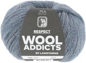 Lang Yarns Wooladdicts Respect kleur blauw - 1025.0021 - breien - haken - breipakket - haakpakket -merino - alpaca - polyamide - 50 gram - pendikte  5 mm - gevlochten garen - superzacht - bij