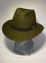 Hoed- Fedora- wol 100% - LUCKY- Haunting green-XL-61 cm