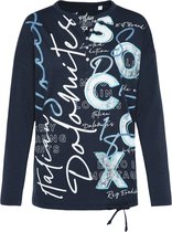 Soccx ® Serafino Shirt met tekstprint, Donkerblauw (M)