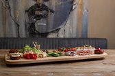 Vreetplank - borrelplank - TON - maat S - rubberwood - formaat 40 x 25 cm