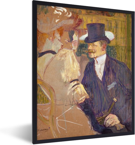 Fotolijst incl. Poster - The Englishman - Schilderij van Henri de Toulouse-Lautrec - 30x40 cm - Posterlijst