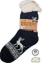 Antonio Huissokken - Huissokken rendier - Zwart - Dames - Antislip ABS - One Size - Hüttensocken