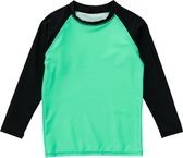 Snapper Rock - UV Rash Top Sustainable voor kinderen - Lange mouw - Groen/Zwart - maat 104-110cm
