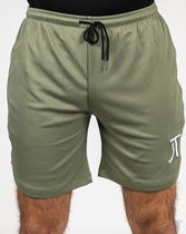 JT Supply – Hardloopbroek – Sportbroek voor Heren – Gym broek met mobiel zak – 2 in 1 Shorts – Heren Sportbroek – Rits – Voetbal – Hockey - Groen
