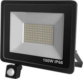 Dakta® Buitenverlichting met Sensor | LED Buiten Muur | Wandlamp met Bewegingsmelder | IP66 Waterdicht | Verstelbaar | Koel Wit 5500-7000 K | 100W | Zwart