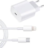 USB-C Adapter Snellader + 2 meter kabel - Geschikt voor iPhone - 13 / 12 - iPad - USB-C - Lightning |Snellader iPhone 13 / 12 / 11 / X / iPad / 13 / 12 Pro Max / iPhone 13 / 12 pro
