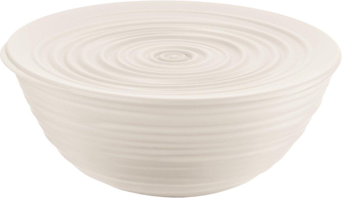 Guzzini - Tierra - Kom met deksel - L - Gerecycleerd Plastic- Wit
