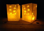 10 x Candle Bag Sterren Midi formaat | binnen & buiten | windlicht, papieren kaars houder, lichtzak, candlebag, candlebags, sfeerlicht
