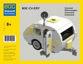 Bricksworld BOC-CV-ERY Caravan Enkelasser wit met gele accenten add-on voor LEGO® 10271 Fiat 500