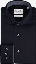 Dark Navy fine twill katoenen overhemd-boordmaat: 41