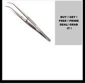 Belux surgical /Eyebrow Tweezer - Professionele Wenkbrauw Pincet/RVS/Duits Staal /15 CM Koop 1 Gratis 1