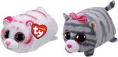 Ty - Knuffel - Teeny Ty's - Tabor Tiger & Cassie Mouse