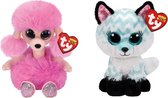 Ty - Knuffel - Beanie Boo's - Camilla Poodle & Atlas Fox