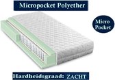 1-Persoons Matras - MICRO POCKET Polyether SG30 7 ZONE 21 CM - Zacht ligcomfort - 80x210/21