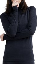 Craft Thermoshirt dames lange mouw met rits - Core dry - XL - Zwart.