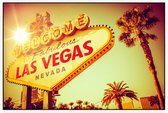 Welcome to Fabulous Las Vegas bord onder felle zon - Foto op Akoestisch paneel - 90 x 60 cm