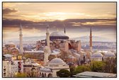 De wereldberoemde moskee Hagia Sophia in Istanbul - Foto op Akoestisch paneel - 90 x 60 cm