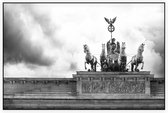 Beelden op de top van de Brandenburg Tor in Berlijn - Foto op Akoestisch paneel - 150 x 100 cm