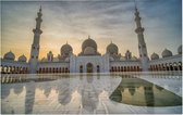 Marmer opgang naar de Grote Moskee in Abu Dhabi - Foto op Forex - 90 x 60 cm