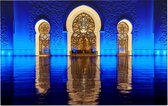 Kleurrijke hoofdpoort van de Grote Moskee in Abu Dhabi - Foto op Forex - 60 x 40 cm
