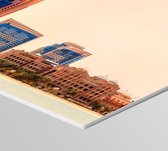 De skyline van Abu Dhabi bij rode woestijngloed - Foto op Forex - 120 x 80 cm