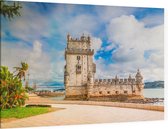 Torre de Belém, werelderfgoed in Lissabon - Foto op Canvas - 150 x 100 cm