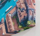 Eiland van Venetië en Venetiaanse lagune van boven - Foto op Canvas - 60 x 40 cm