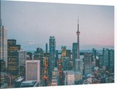Canadian National Tower midden van de skyline van Toronto - Foto op Canvas - 45 x 30 cm