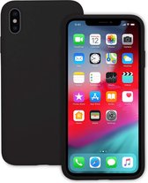 iPhone Xs Max Hoesje - Apple iPhone Xs Max Siliconen Hoesje Zwart - iPhone Xs Max Siliconen Hoesje Backcover Zwart - Zwart iPhone Xs Max Hoesje