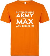 T-shirt Dutch Orange Army supports Max Abu Dhabi '21 | race supporter fan shirt | Grand Prix circuit Yas Marina 2021 | Formule 1 fan | Max Verstappen / Red Bull racing supporter | racing souv
