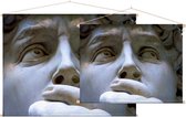 Details van Michelangelo's David in Florence - Foto op Textielposter - 60 x 45 cm